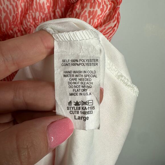 Vintage Havana Junior's Pink‎ + White Printed Tank Midi Dress Size L - Picture 5 of 6